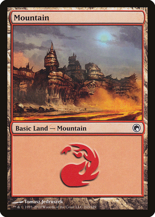 Mountain (243) [Scars of Mirrodin] [Foil]