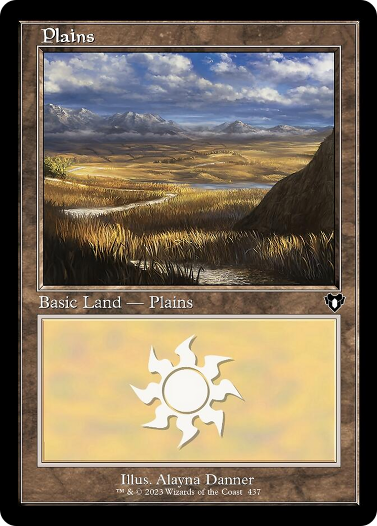 Plains (437) (Retro) [Commander Masters] [Foil]