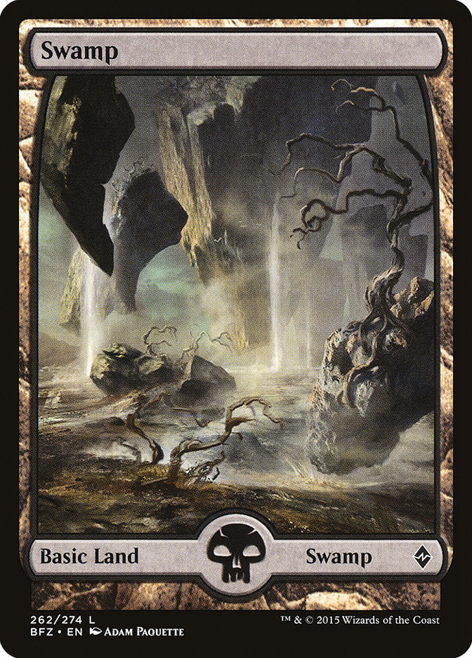 Swamp (262) (Full Art) [Battle for Zendikar] [Foil]