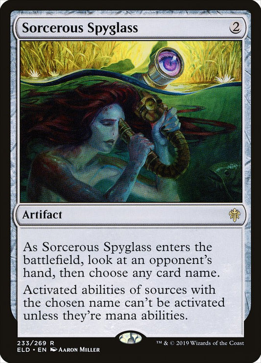 Sorcerous Spyglass [Throne of Eldraine] [Foil]