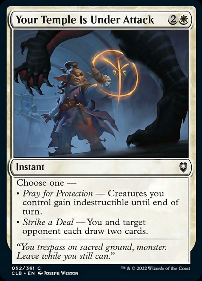 Your Temple Is Under Attack [Commander Legends: Battle for Baldur's Gate] [Foil]