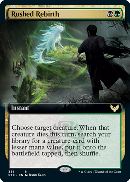 Rushed Rebirth (Extended Art) [Strixhaven: School of Mages] [Foil]
