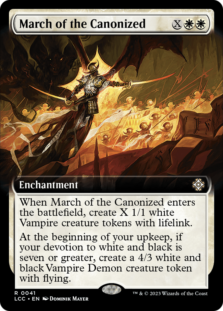 March of the Canonized (Extended Art) [The Lost Caverns of Ixalan Commander] [Foil]