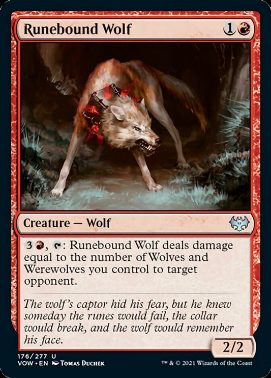 Runebound Wolf [Innistrad: Crimson Vow] [Foil]
