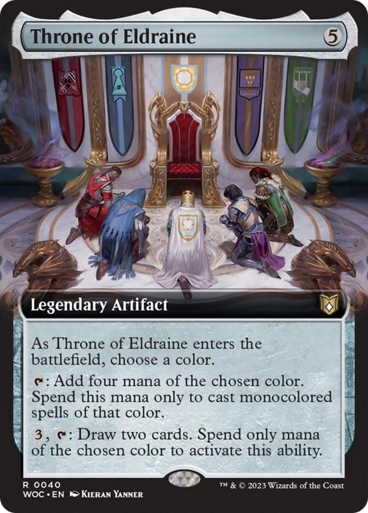 Throne of Eldraine (Extended Art) [Wilds of Eldraine Commander] [Foil]