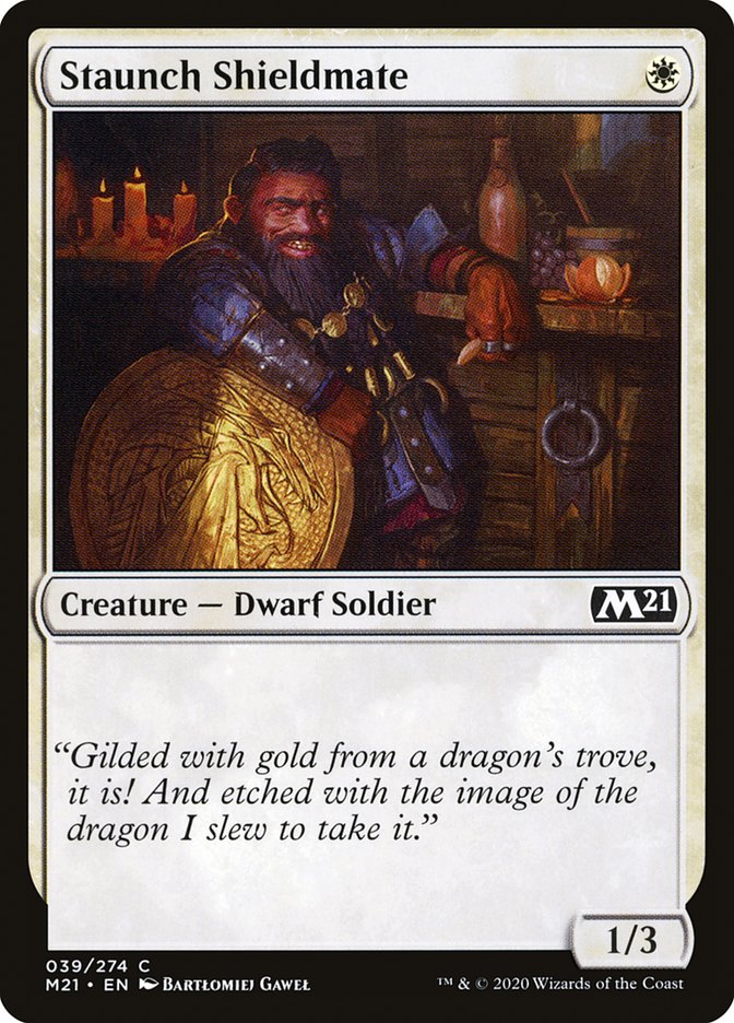 Staunch Shieldmate [Core Set 2021] [Foil]