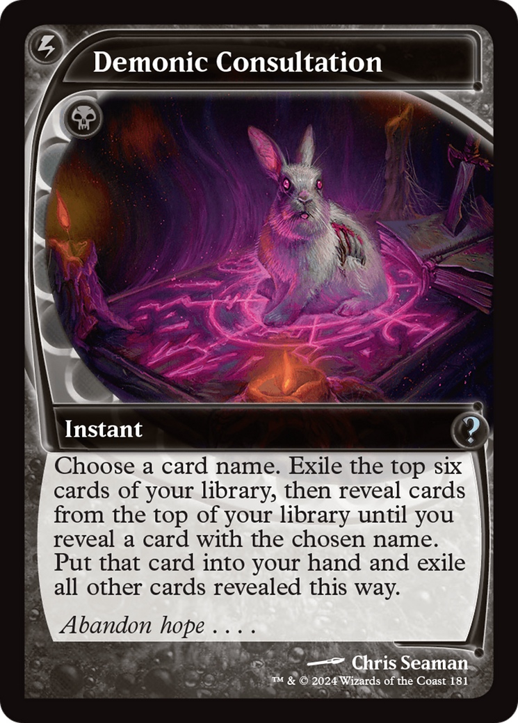 Demonic Consultation (Future Sight) [Mystery Booster 2] [Foil]