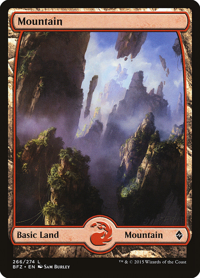 Mountain (266) (Full Art) [Battle for Zendikar] [Foil]