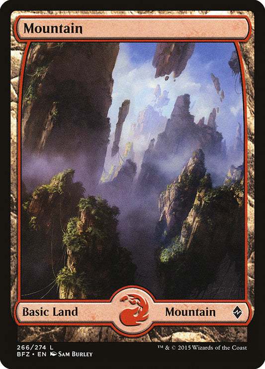 Mountain (266) (Full Art) [Battle for Zendikar] [Foil]