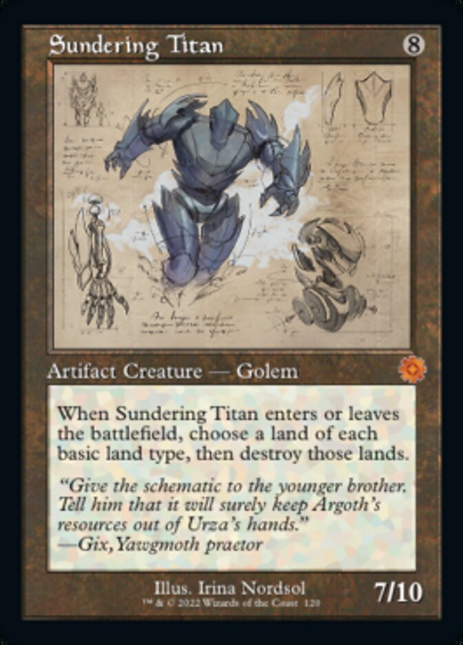 Sundering Titan (Retro Schematic) [The Brothers' War Retro Artifacts] [Foil]