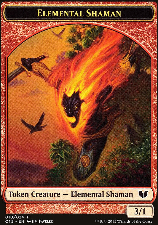 Knight (004) // Elemental Shaman Double-Sided Token [Commander 2015 Tokens]