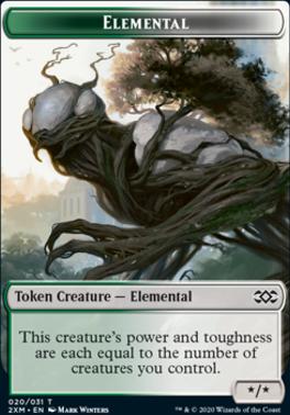 Demon // Elemental Double-Sided Token [Double Masters Tokens]