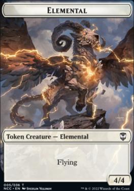 Clue // Elemental (005) Double-Sided Token [Streets of New Capenna Commander Tokens]
