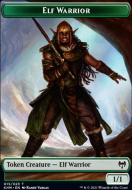 Elemental // Elf Warrior Double-Sided Token [Kaldheim Commander Tokens]