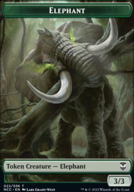 Clue // Elephant Double-Sided Token [Streets of New Capenna Commander Tokens]