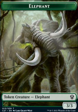 Frog Lizard // Elephant Double-Sided Token [Commander 2021 Tokens]