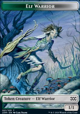Golem // Elf Warrior Double-Sided Token [Double Masters Tokens]