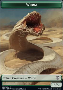 Elf Warrior // Wurm Double-Sided Token [Streets of New Capenna Commander Tokens]