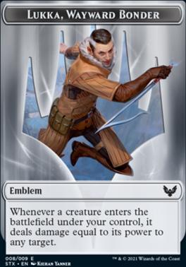 Spirit // Lukka, Wayward Bonder Emblem Double-Sided Token [Strixhaven: School of Mages Tokens]