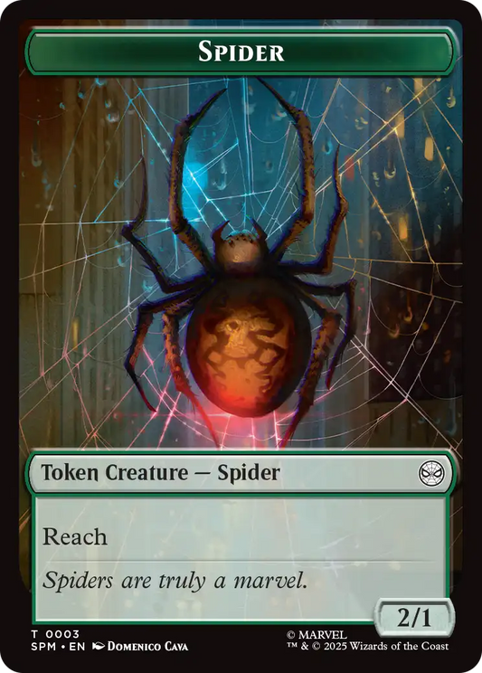 Spider // Treasure Double-Sided Token [Marvel's Spider-Man Tokens] [Foil]