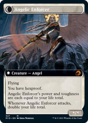 Enduring Angel // Angelic Enforcer (Extended Art) [Innistrad: Midnight Hunt] [Foil]
