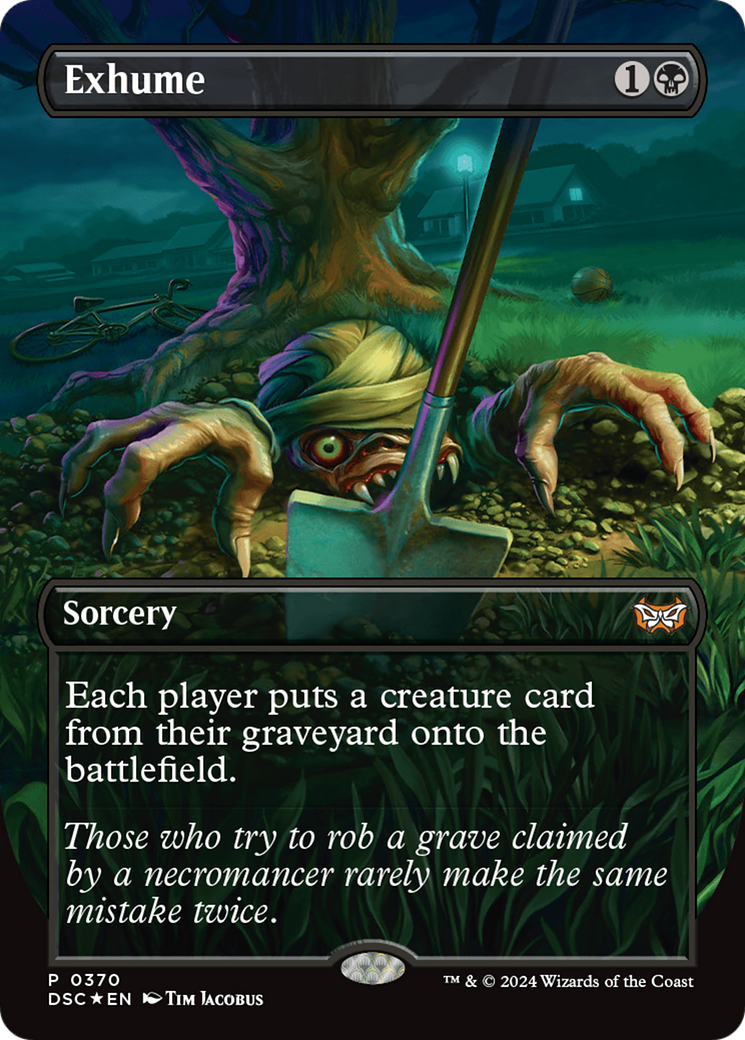 Exhume (Borderless) [Duskmourn: House of Horror Commander] [Foil]