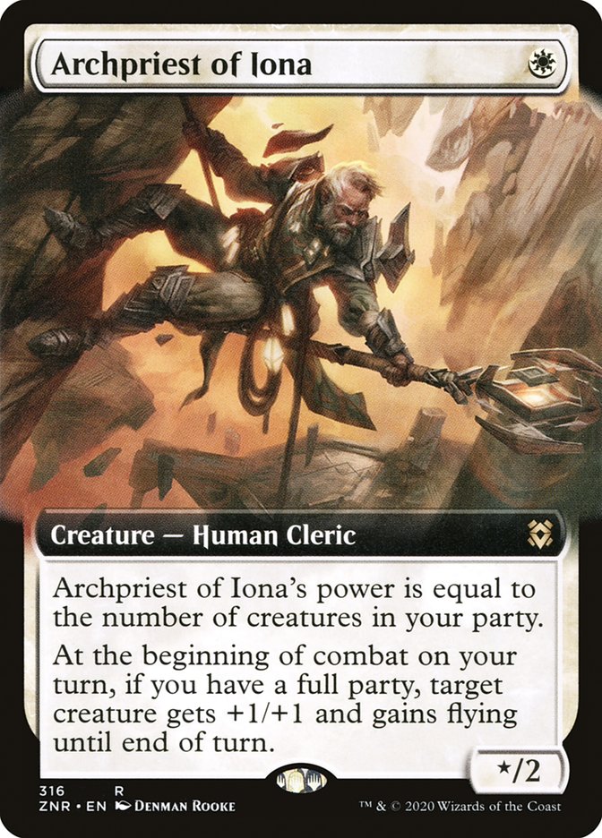 Archpriest of Iona (Extended Art) [Zendikar Rising] [Foil]