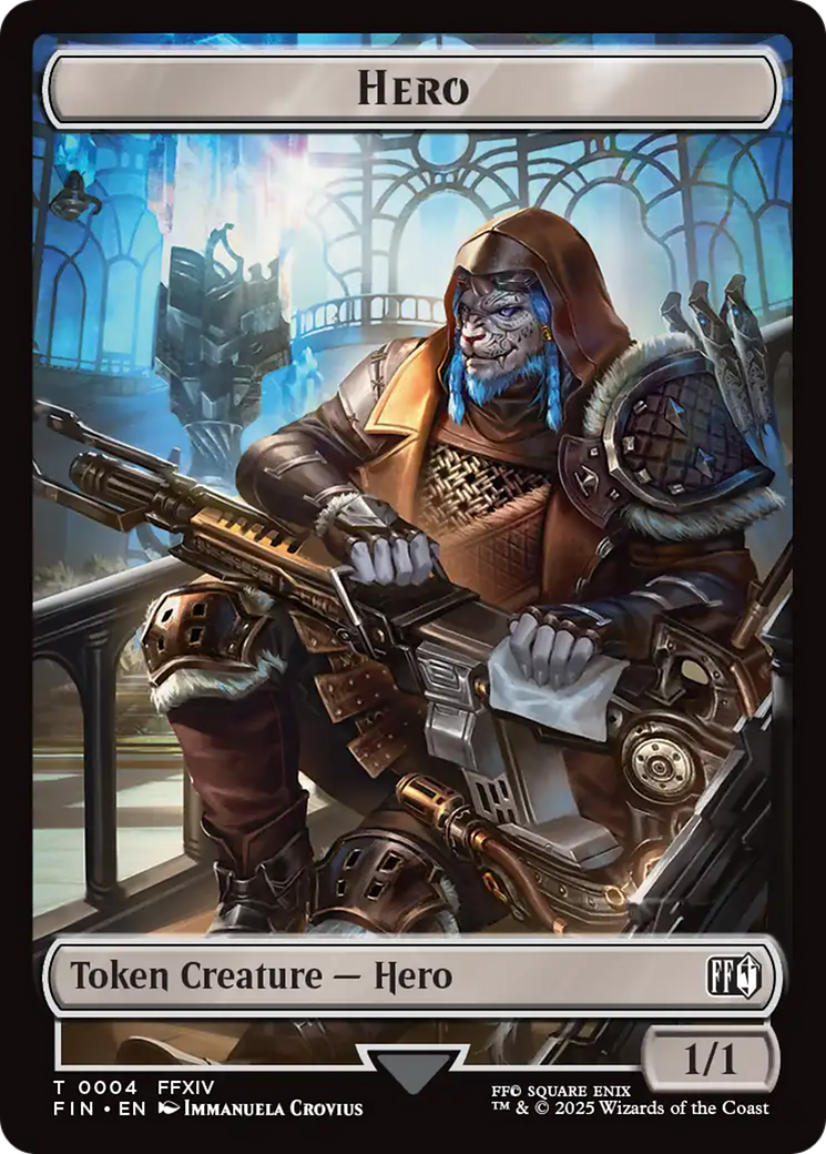 Hero (0004) // Copy (0001) Double-Sided Token [FINAL FANTASY Tokens] [Foil]