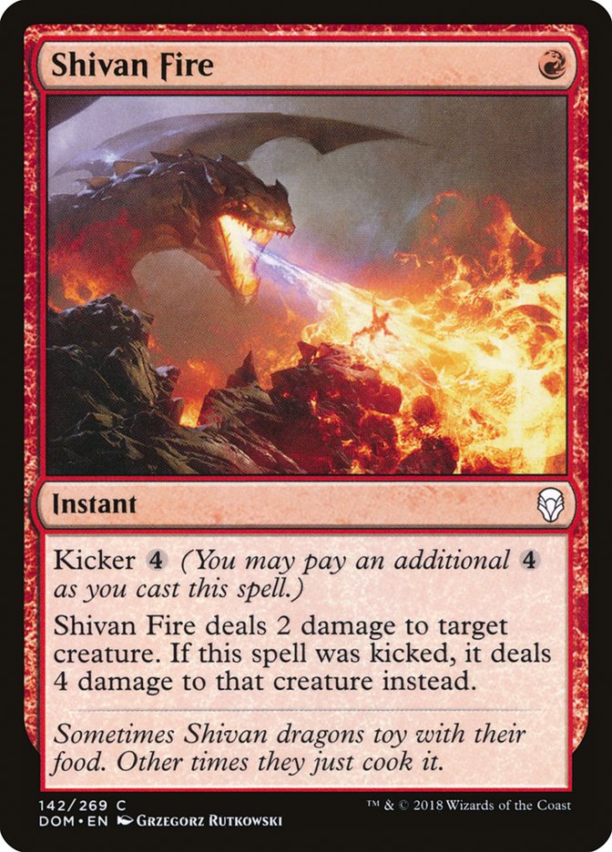 Shivan Fire [Dominaria] [Foil]