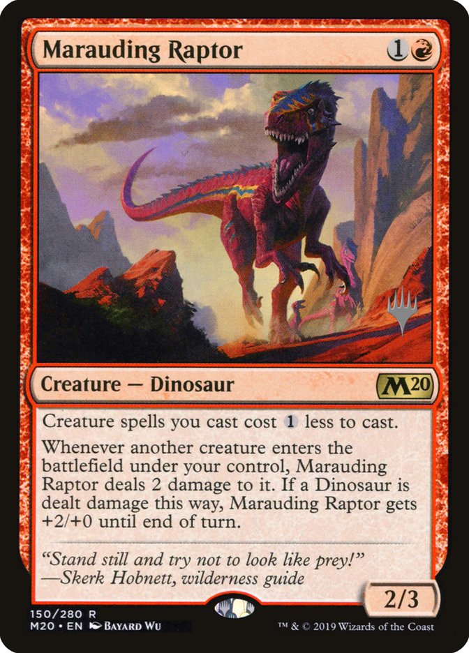 Marauding Raptor (Promo Pack) [Core Set 2020 Promos] [Foil]