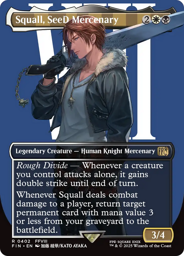 Squall, SeeD Mercenary (Borderless) [FINAL FANTASY] [Foil]