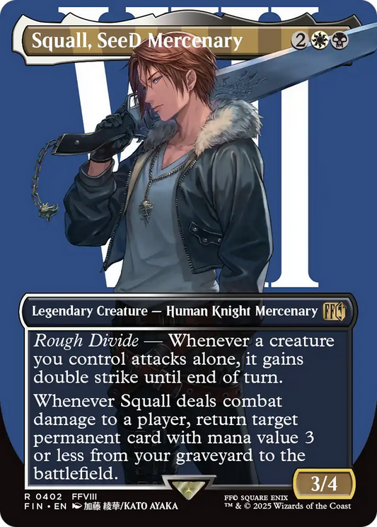 Squall, SeeD Mercenary (Borderless) [FINAL FANTASY] [Foil]