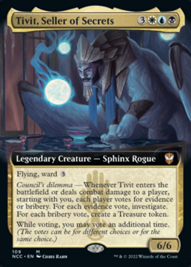 Tivit, Seller of Secrets (Extended Art) [Streets of New Capenna Commander] [Foil]
