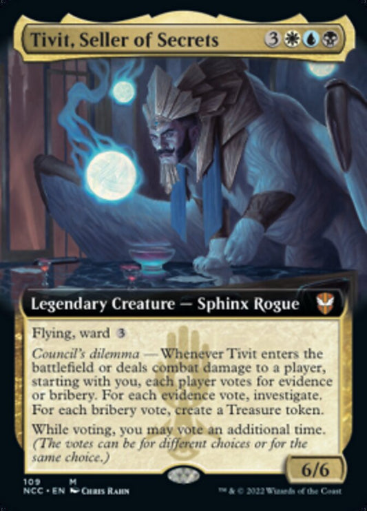 Tivit, Seller of Secrets (Extended Art) [Streets of New Capenna Commander] [Foil]