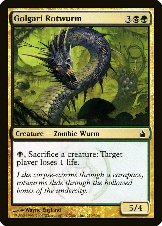 Golgari Rotwurm [Ravnica: City of Guilds] [Foil]
