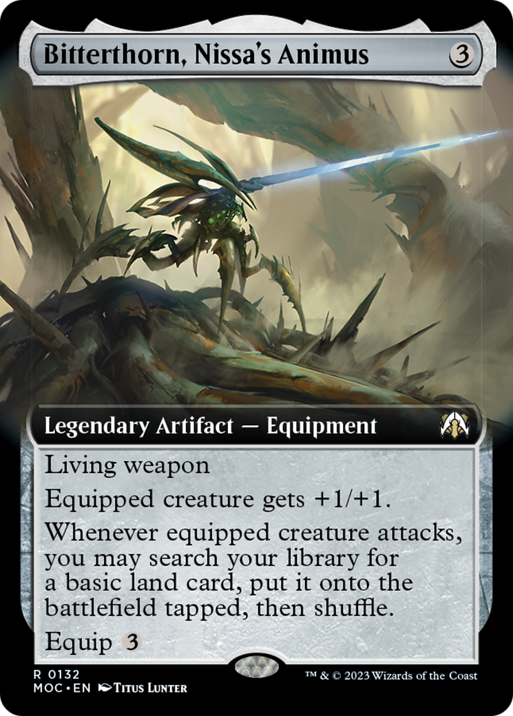 Bitterthorn, Nissa's Animus (Extended Art) [March of the Machine Commander] [Foil]