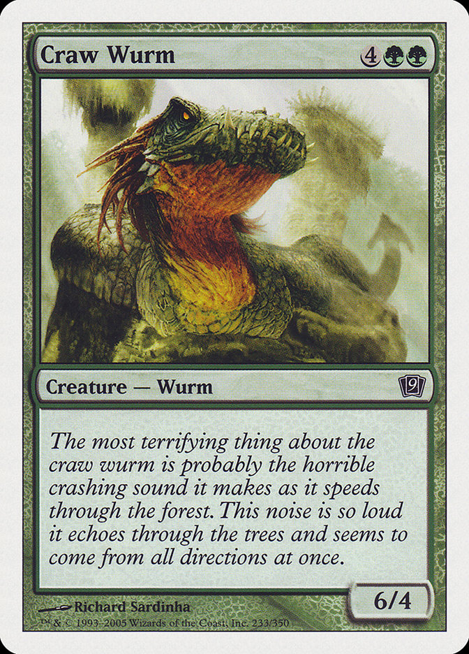 Craw Wurm [Ninth Edition] [Foil]