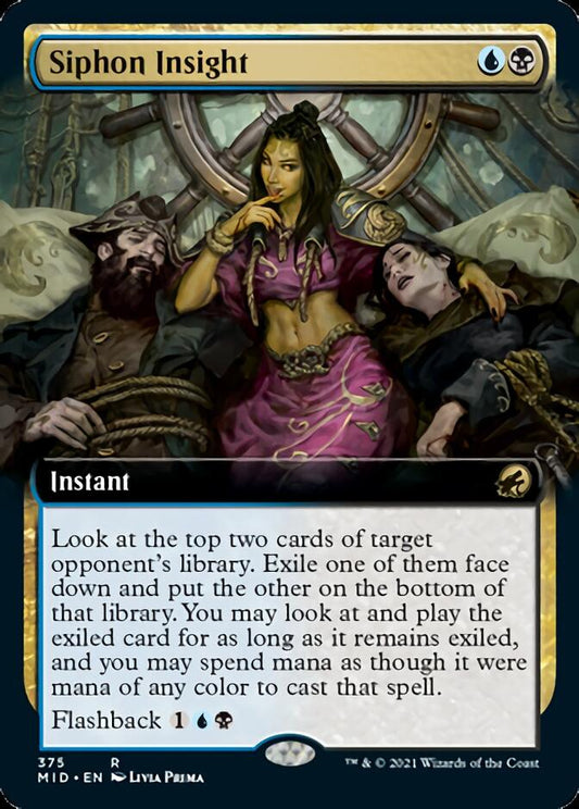 Siphon Insight (Extended Art) [Innistrad: Midnight Hunt] [Foil]