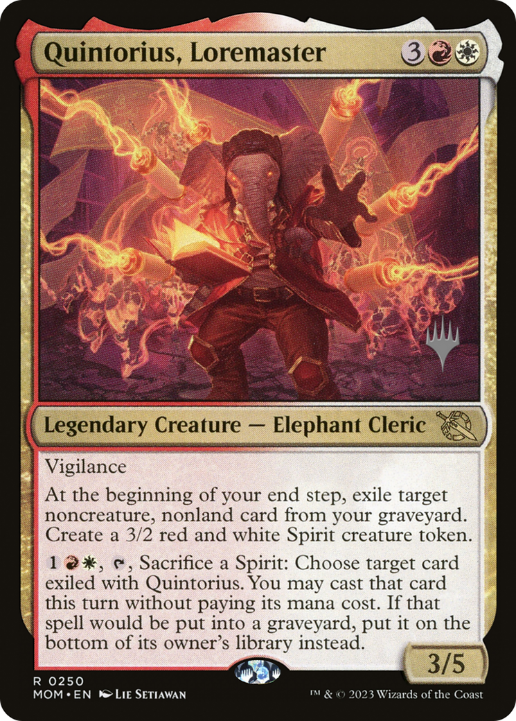 Quintorius, Loremaster (Promo Pack) [March of the Machine Promos] [Foil]