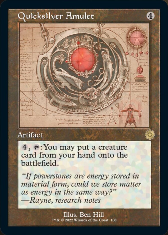 Quicksilver Amulet (Retro Schematic) [The Brothers' War Retro Artifacts] [Foil]