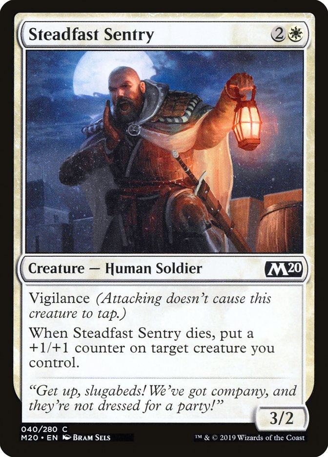 Steadfast Sentry [Core Set 2020] [Foil]