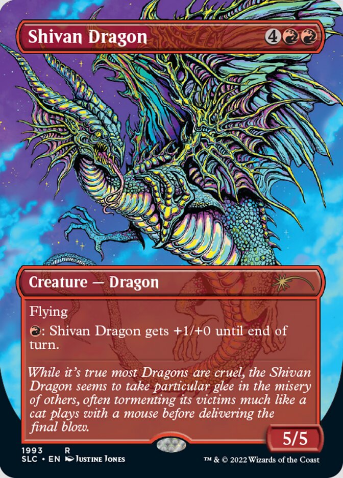 Shivan Dragon (Borderless) [Secret Lair Countdown Kit] [Foil]