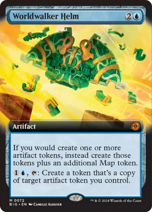 Worldwalker Helm (Extended Art) [Outlaws of Thunder Junction: The Big Score] [Foil]