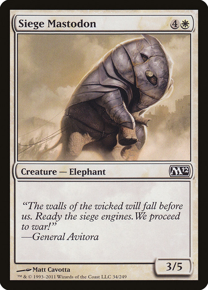 Siege Mastodon [Core Set 2012]
