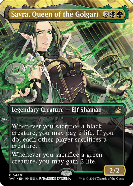 Savra, Queen of the Golgari (Anime Borderless) [Ravnica Remastered] [Foil]