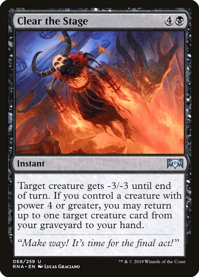 Clear the Stage [Ravnica Allegiance] [Foil]