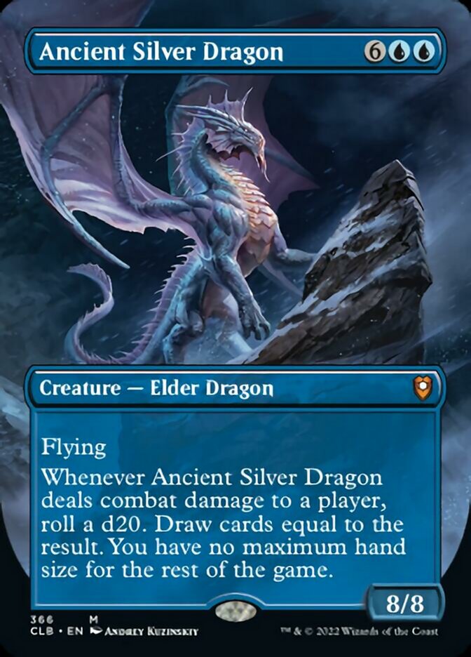 Ancient Silver Dragon (Borderless Alternate Art) [Commander Legends: Battle for Baldur's Gate] [Foil]