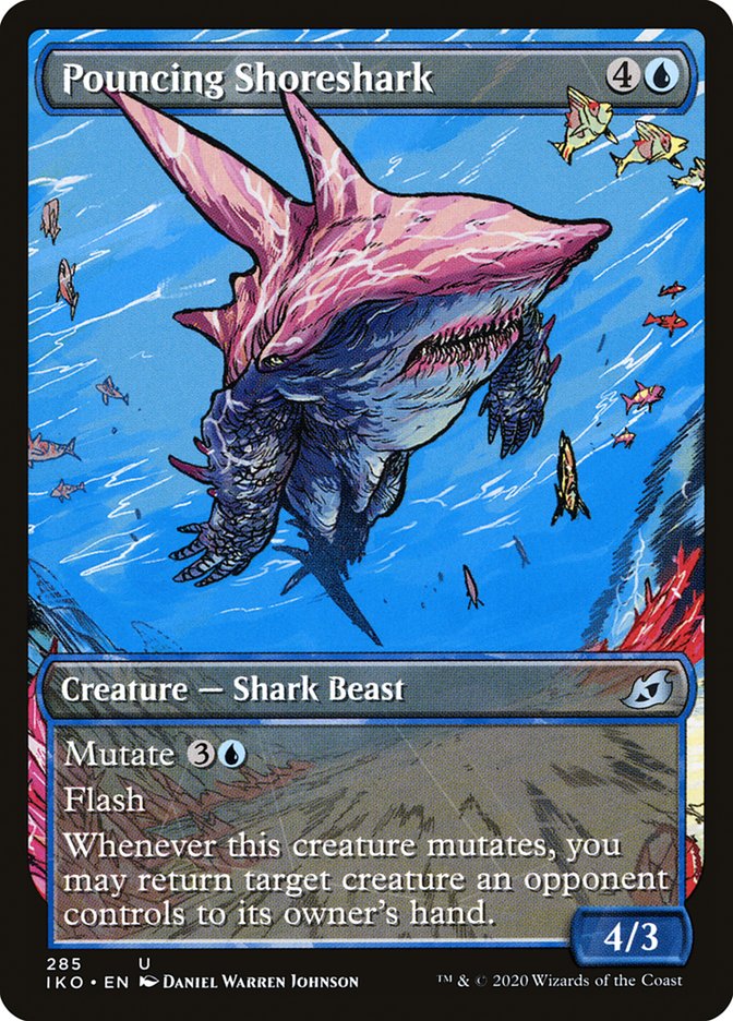 Pouncing Shoreshark (Showcase) [Ikoria: Lair of Behemoths] [Foil]