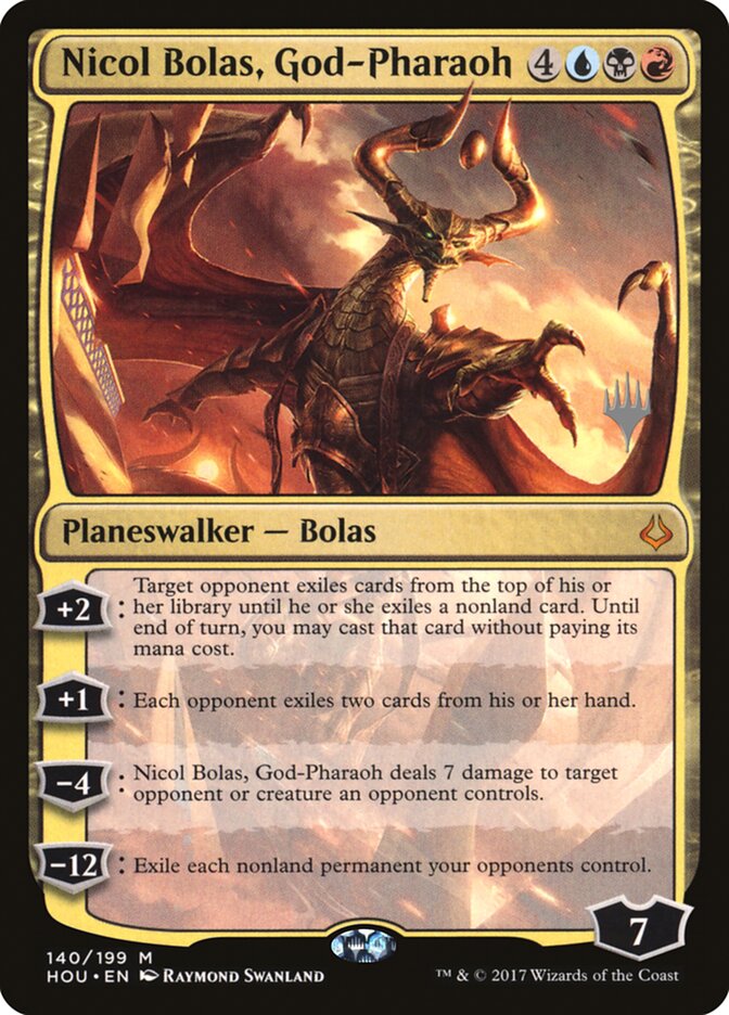 Nicol Bolas, God-Pharaoh (Promo Pack) [Hour of Devastation Promos] [Foil]