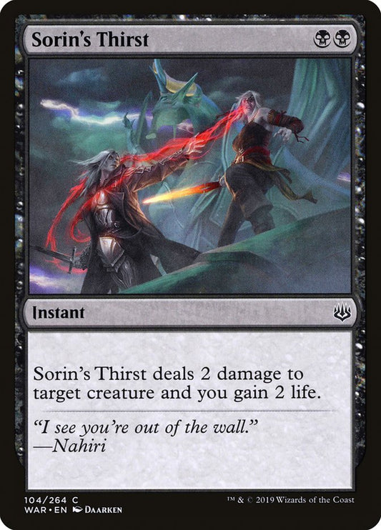 Sorin's Thirst [War of the Spark] [Foil]